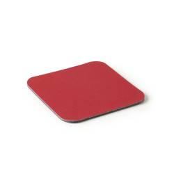 Red pvc laminated pvc square coaster Star cm 10